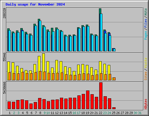 Daily usage for November 2024