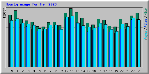 Hourly usage for May 2025
