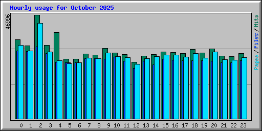 Hourly usage for October 2025