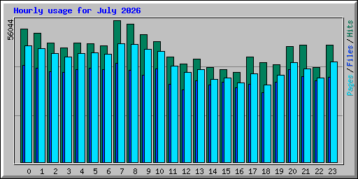 Hourly usage for July 2026